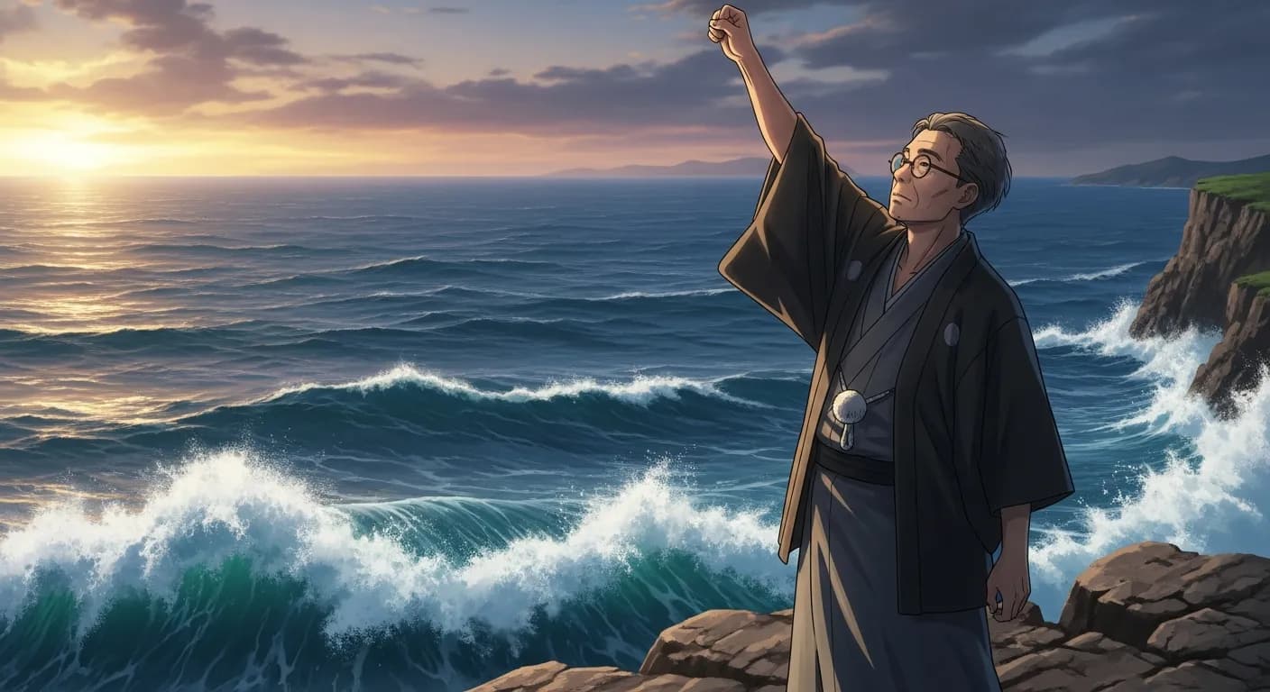 「夏目漱石」「前後を切断せよ、みだりに過去に執着するなかれ、いたずらに将来に望を属するなかれ、満身の力を込めて現在に働け。」の画像