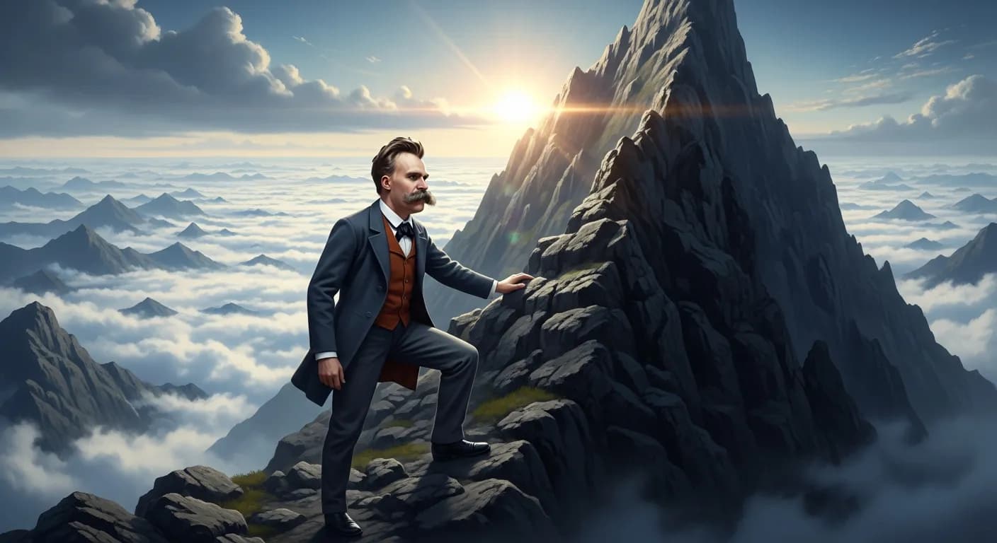 「フリードリヒ・ニーチェ」「真実の山では、登って無駄に終わることは決してない。」の画像