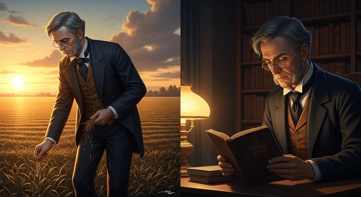 「ジョージ・バーナード・ショー」「精神にとって、休閑期は種まき時と同じように重要だ。
肉体だって耕作しすぎたら疲れてしまう。」の画像