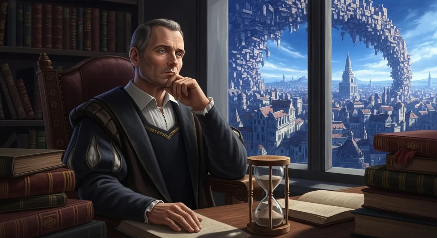 「ニッコロ・マキャヴェッリ」「持続的な成功を求める者はだれであれ、時代に合わせて行動を変えなければならない。」の画像