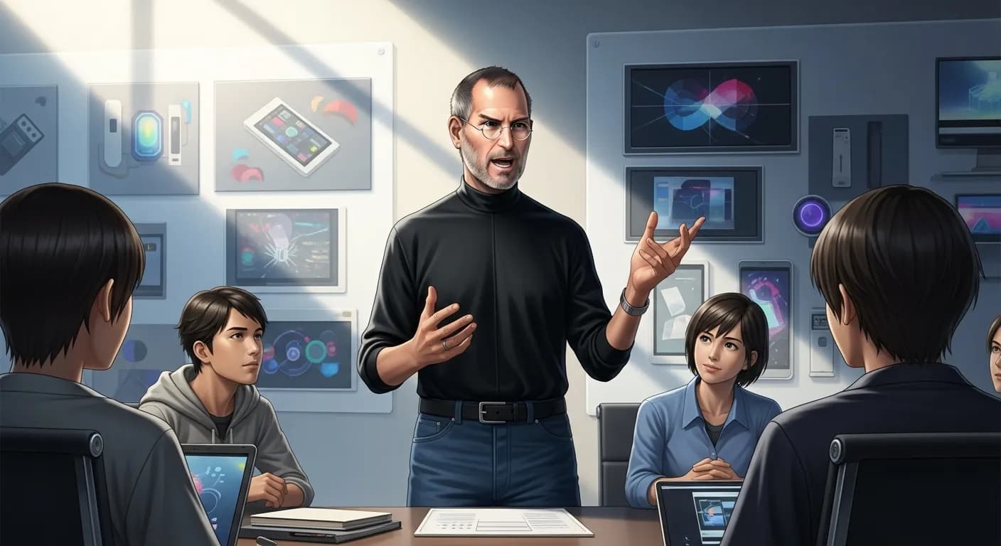 「スティーブ・ジョブズ」「手加減して人を扱うことではなく、人を育て上げることが私の仕事だ。」の画像