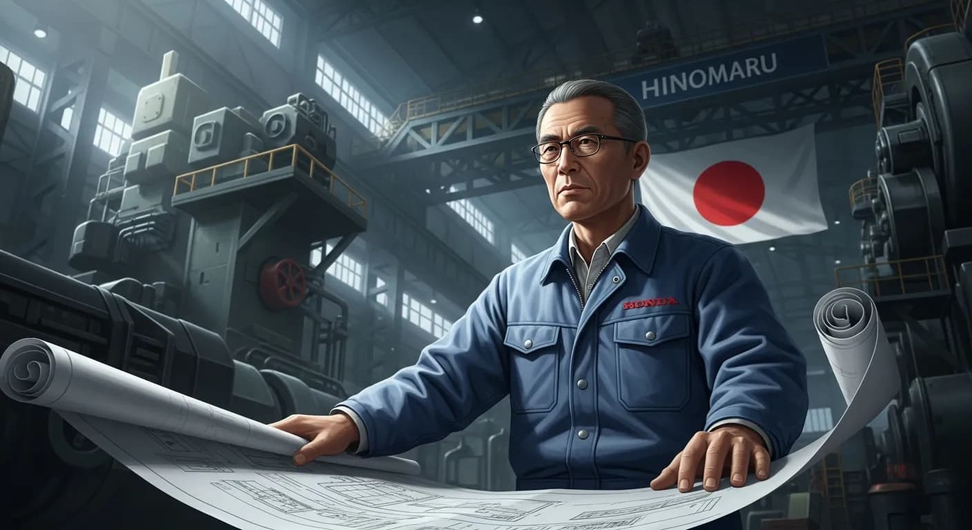 「本田宗一郎」「僕は創業時からいつも世界を市場と考える思想を持っていた。
日本人はチマチマ小さくまとまらずにもっと大きくなれと言いたい。」の画像