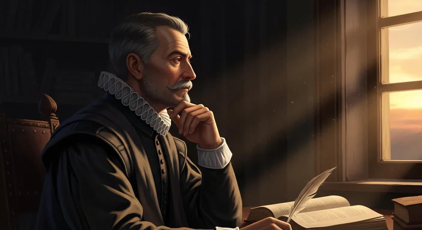 「ミシェル・ド・モンテーニュ」「他人のために暮らすのはもうたくさんだ。 せめてこのわずかな余生をみずからのために生きようではないか。」の画像