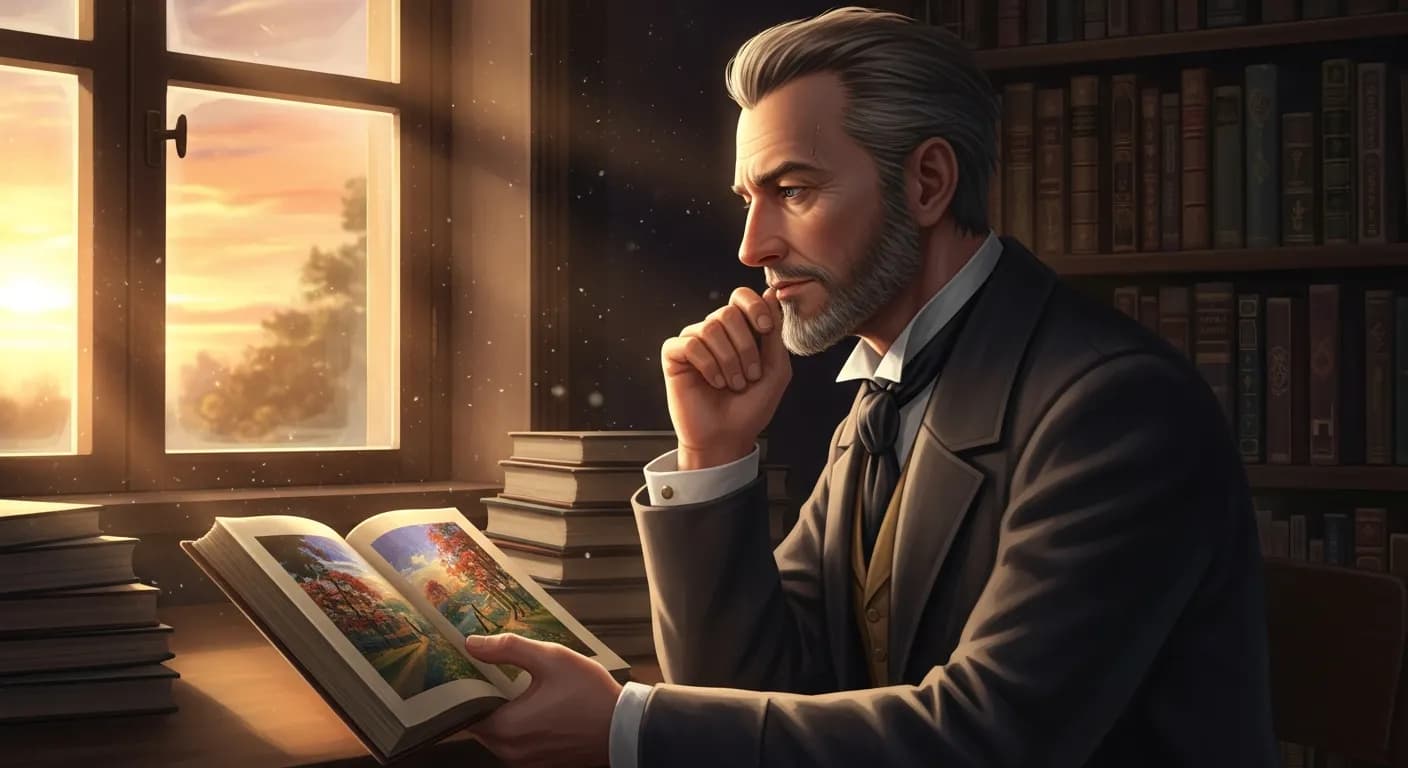 「パウル・フォン・ハイゼ」「この世界は、大勢の人に愛読される絵本のようなものである。 ページをめくって一つ一つの絵を楽しむが、原文の一行もみんな読みはしない。」の画像