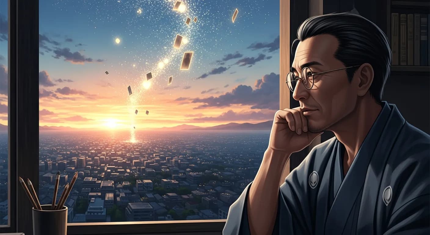 「萩原朔太郎」「幸福人とは過去の自分の生涯から満足だけを記憶している人々であり、 不幸人とはそれの反対を記憶している人々である。」の画像