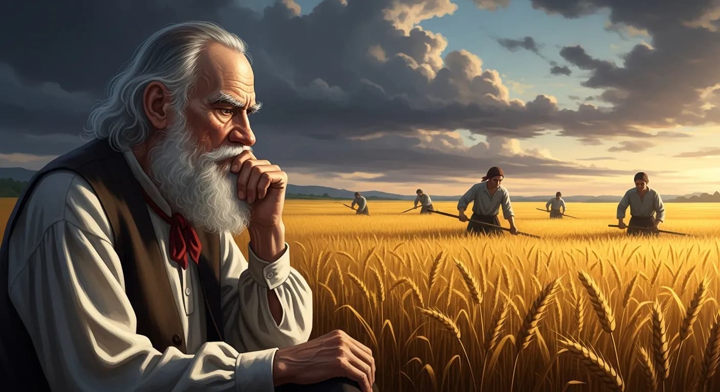 「レフ・トルストイ」「神は人間に額に汗して働けと命じている。 銀行に金を積んで、何もしないで食べていこうとするのは人間の掟に反することだ。」の画像