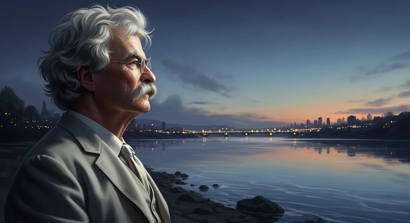 「マーク・トウェイン」「我々が誕生を喜び、葬式を悲しむのは何故か? 我々がその当人でないからだ。」の画像